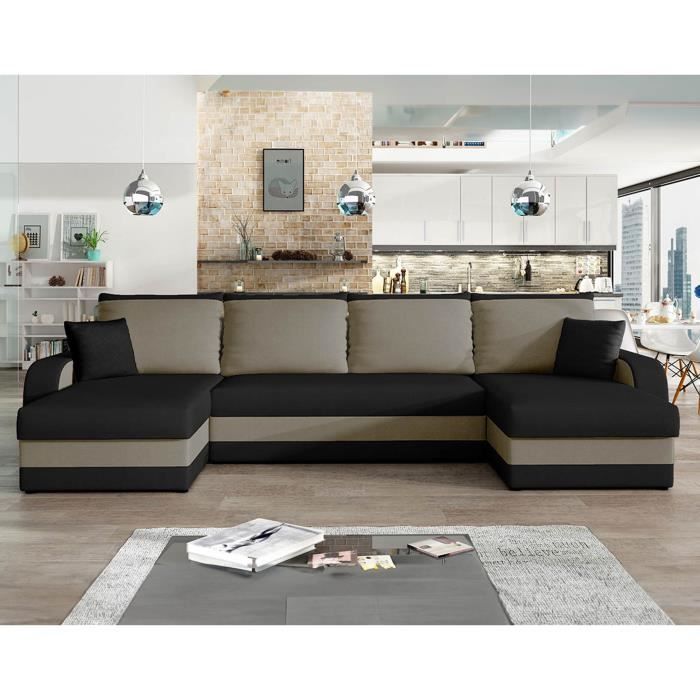 Produit similaire: Valos - canapé panoramique en U - 7 places - convertible avec coffre - en velours