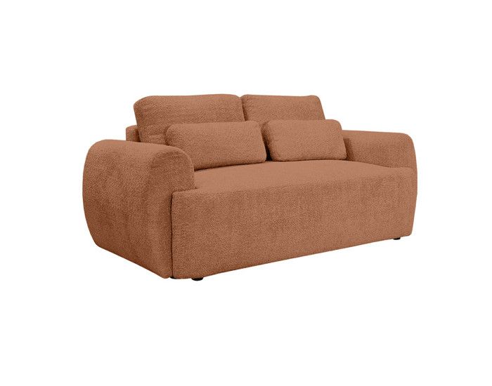 Produit similaire: Mahina - canapé droit 2 places - en tissu bouclette - Rouille