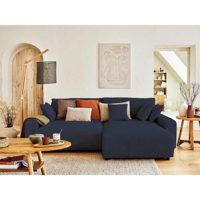 Produit similaire: Pivoine - canapé d'angle réversible - 4 places - convertible avec coffre - en velours côtelé