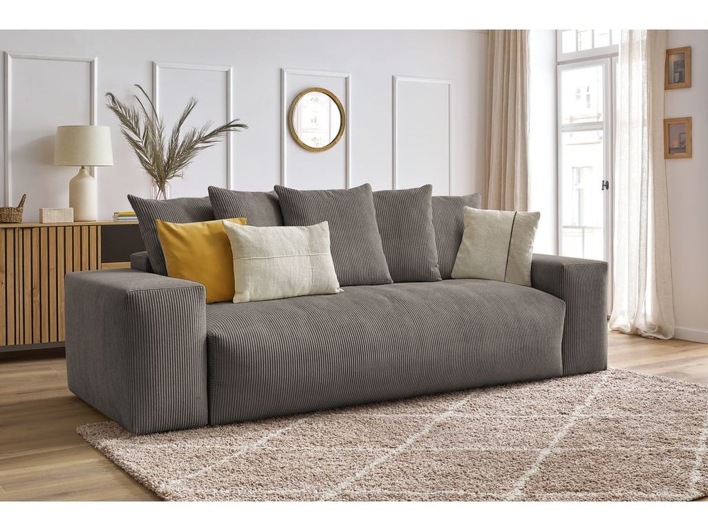 Produit similaire: Canapé droit convertible coffre VOLTAIRE taupe BOBOCHIC 3 places