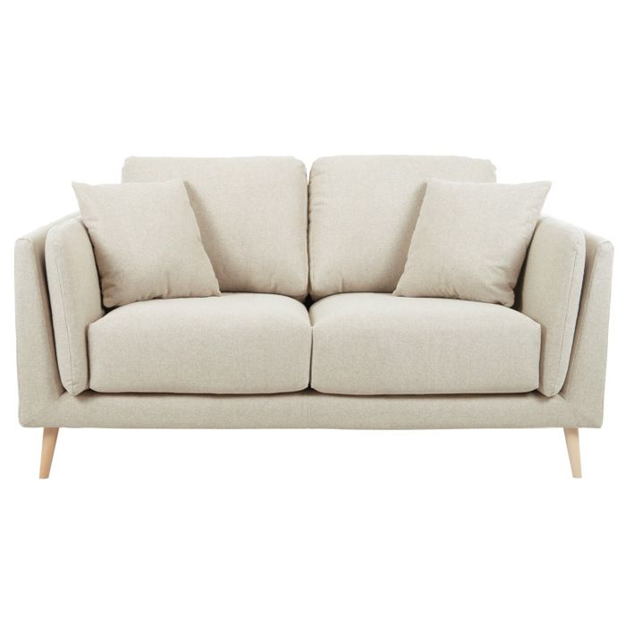Produit similaire: Canapé scandinave 2 places en tissu beige naturel et bois clair VOGUE