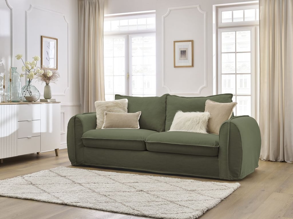 Produit similaire: Canapé droit convertible ARCHIMEDE ouverture express déhoussable vert 160x194 BOBOCHIC 3 places