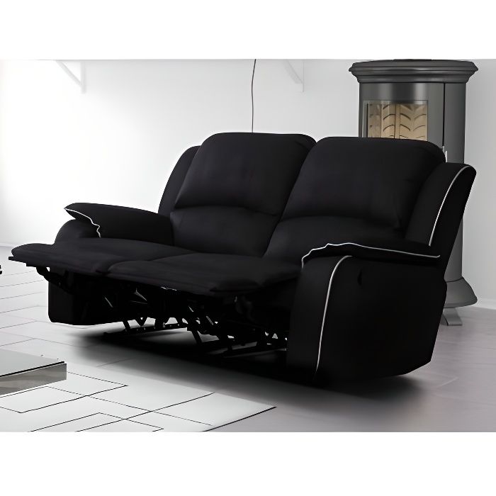 Produit similaire: Canapé 2 places relax en microfibre HERNANI - Noir
