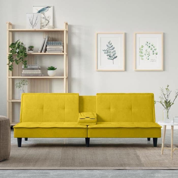 Produit similaire: Canapé-lit avec porte-gobelets jaune velours 351925