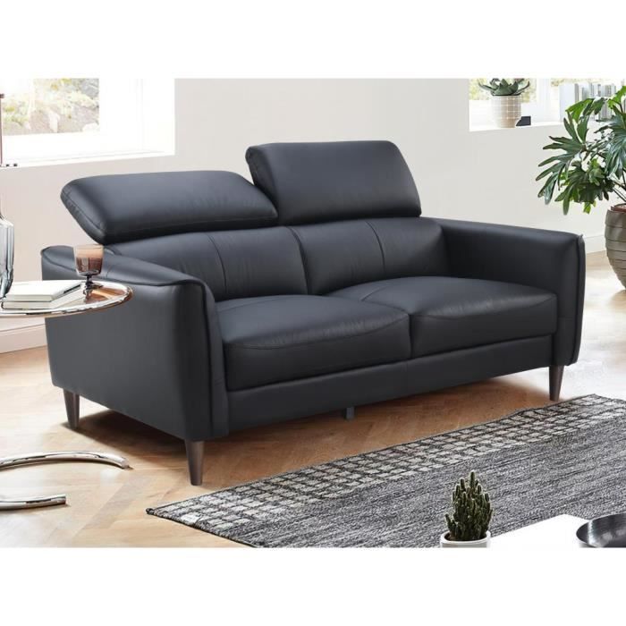 Produit similaire: Canapé 2 places en cuir de buffle noir SALVI