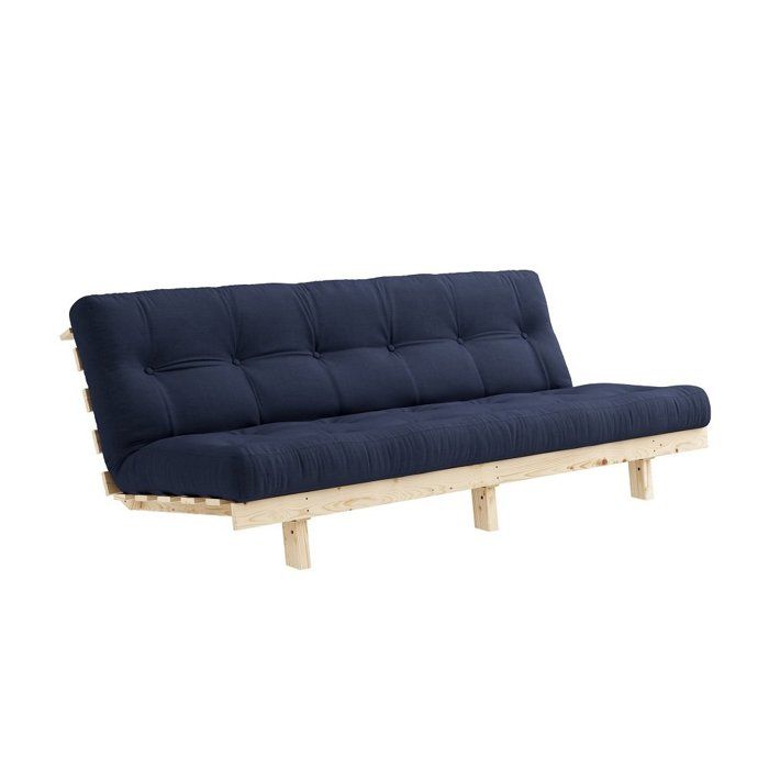 Produit similaire: Banquette convertible futon LEAN pin coloris bleu marine couchage 130x190 cm.