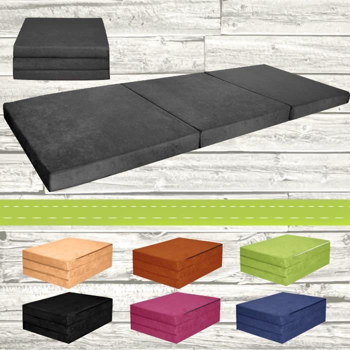 Produit similaire: Chauffeuse couchage d'appoint matelas pliant lit d'invité futon 195x80x9cm GRIS