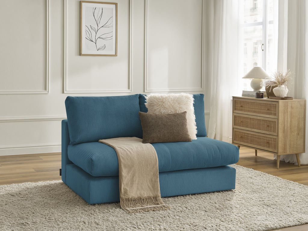 Produit similaire: Chauffeuse 2 places pour canapé modulable PARIS velours côtelé bleu clair BOBOCHIC 2 places