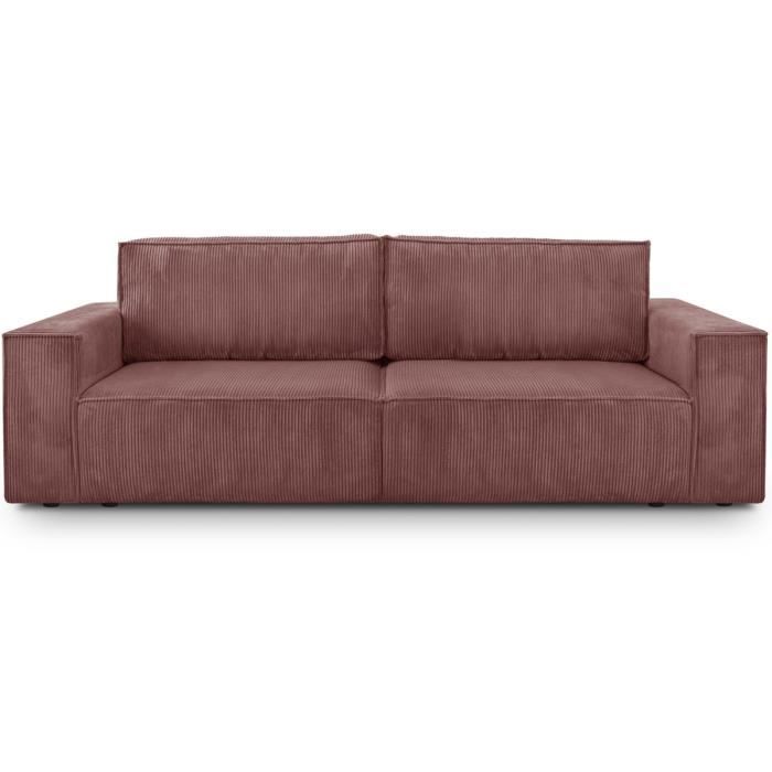 Produit similaire: Canapé convertible 3 Places avec coffre de rangement en velours côtelé vieux rose - Harper