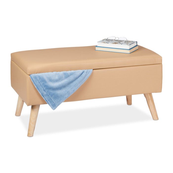 Produit similaire: Relaxdays Banc de rangement banquette similicuir coffre 40 litres 4 pieds pouf tabouret HxlxP: 40 x 80 x 39,5 cm, beige
