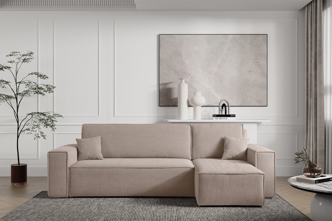 Produit similaire: Scarlo-l - Canapé velours côtelé Beige