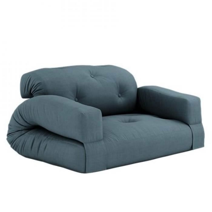 Produit similaire: Canapé futon convertible HIPPO SOFA couleur bleu pétrole bleu Tissu Inside75