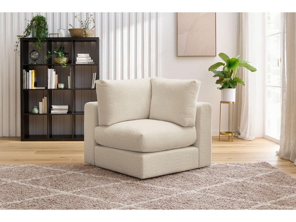 Produit similaire: Angle pour canapé modulable PARIS tissu bouclette beige BOBOCHIC 1 places