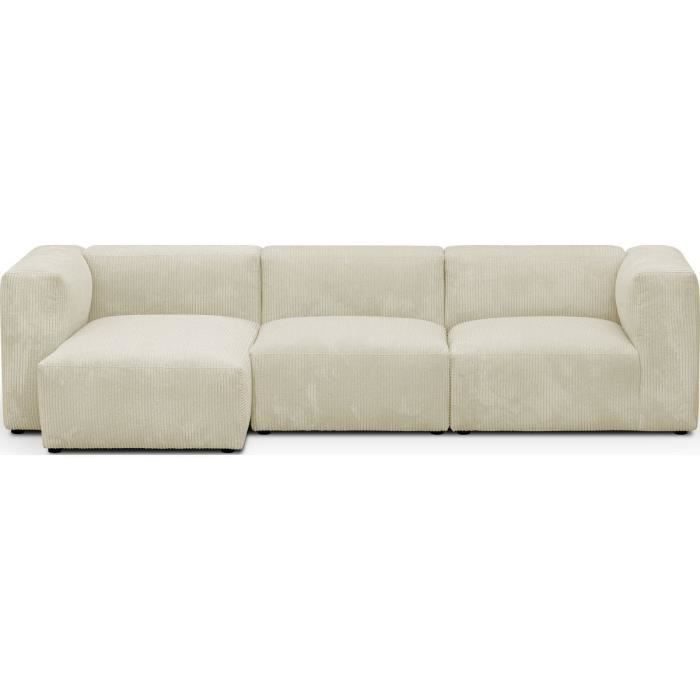 Produit similaire: Canapé d'angle modulable 4 places beige - HOMIFAB - Modulo - Accoudoirs - Confort ferme - Design contemporain