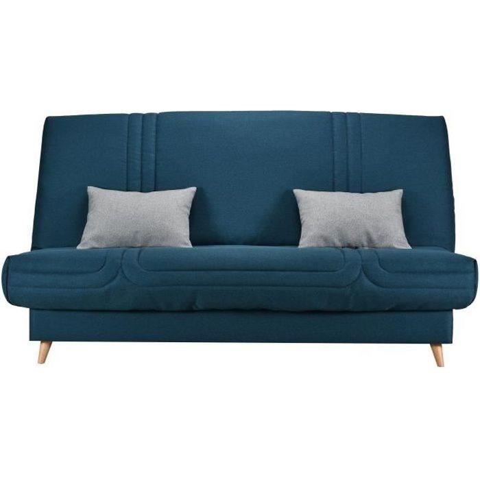 Produit similaire: COMFORT BULTEX Clic clac 3 places - Tissu Bleu - Made in France - L 192 x P 95 x H 101 - MONA