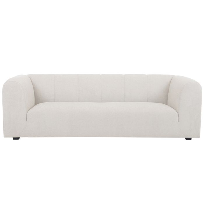 Produit similaire: Canapé design en tissu effet velours beige 3-4 places OLIVEIRO