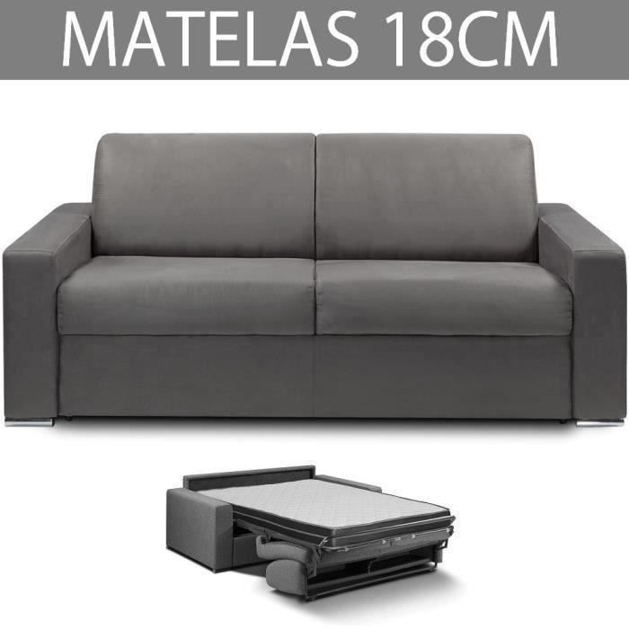 Produit similaire: Canapé convertible EXPRESS 3 places en microfibre gris graphite - Couchage 140cm - Epaisseur matelas 18cm - MASTER