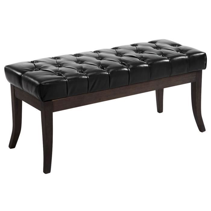 Produit similaire: Banquette élégante Ramses en Similicuir avec Pieds en Bois Antique Sombre - Noir - 100 cm