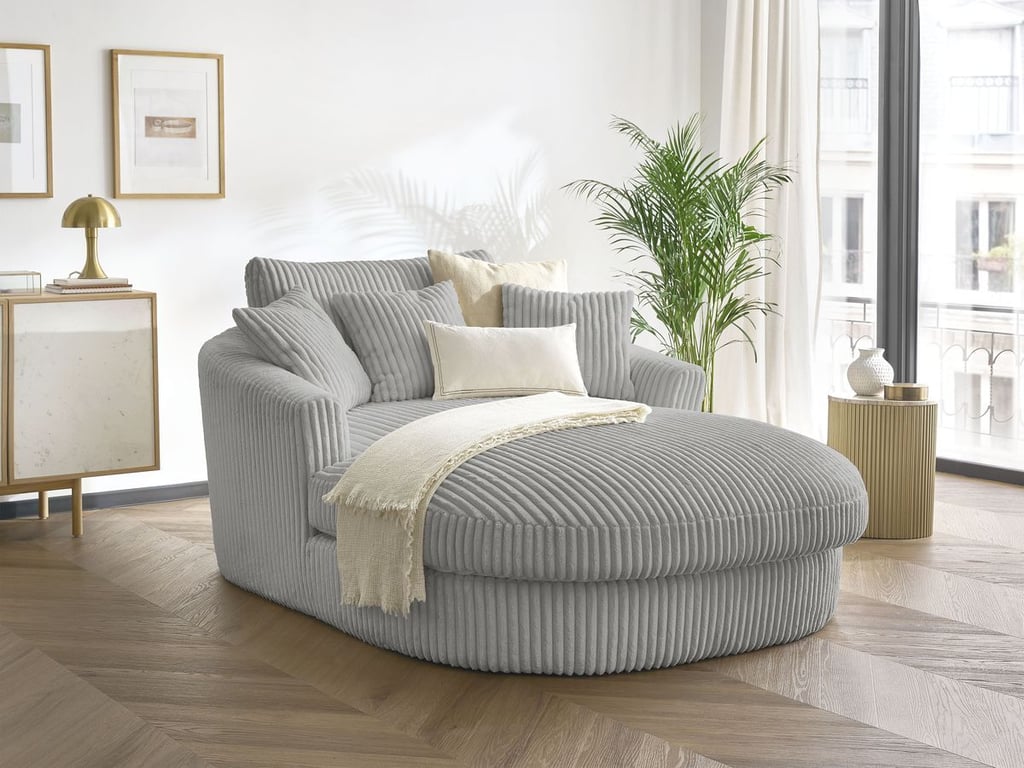 Produit similaire: Belem méridienne velours côtelé gros côtelé gris clair