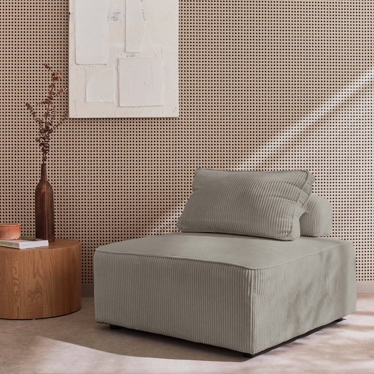 Produit similaire: lao - Canapé velours côtelé Gris