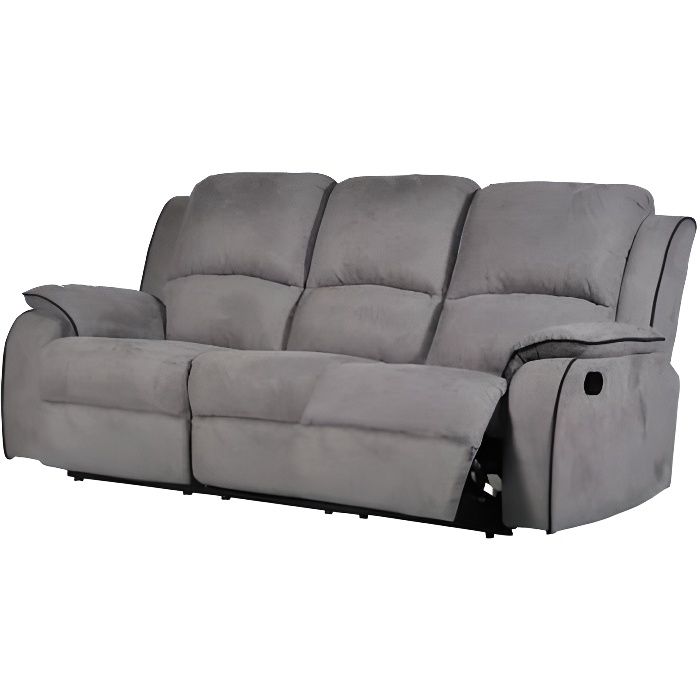 Produit similaire: Canapé 3 places relax en microfibre HERNANI - Gris - VENTE-UNIQUE - Relaxation - Classique