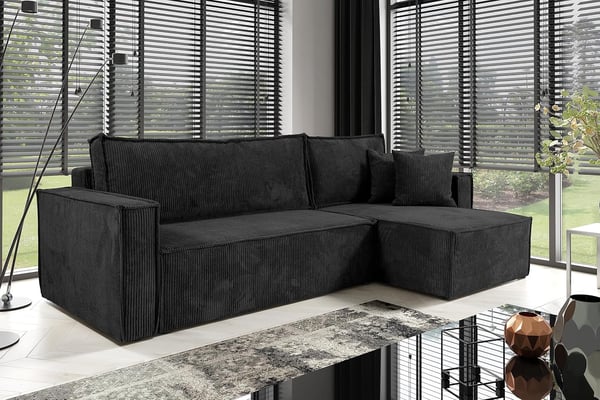 nero - Canapé convertible Noir