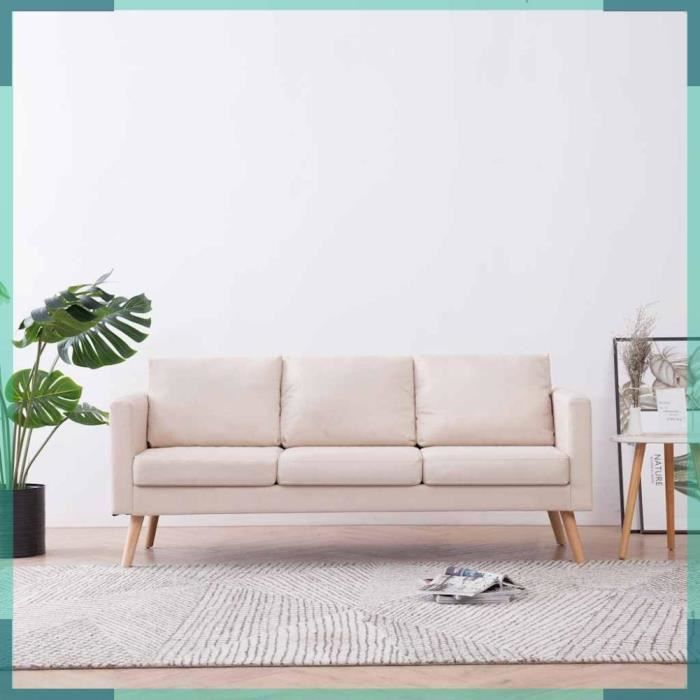 Produit similaire: Canapé à 3 places Tissu Crème-FHE281352