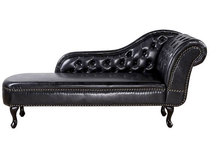 Produit similaire: Méridienne Chesterfield noire brillante côté droit NIMES