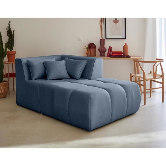 Produit similaire: Caracas - module d'assise méridienne droit - en tissu - Bleu