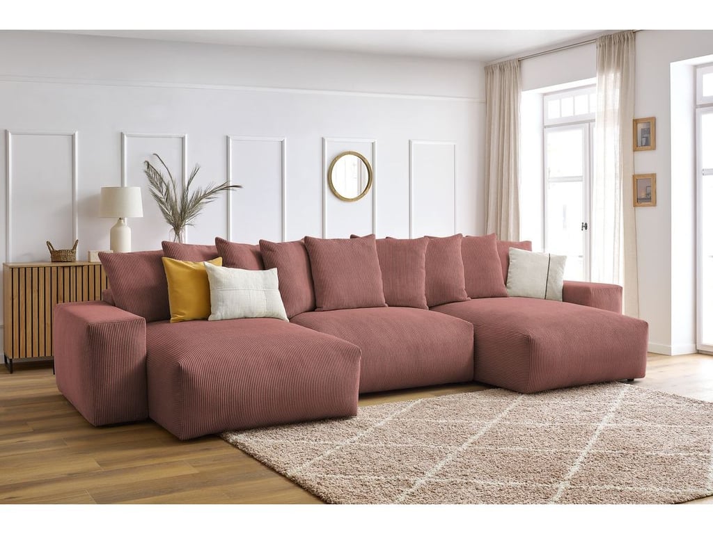 Produit similaire: Voltaire canapé panoramique convertible coffre 6 places velours côtelé rose