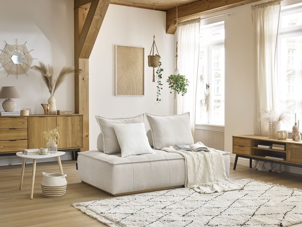 Produit similaire: Elisa chauffeuse sans accoudoirs 2 places tissu texturé blanc