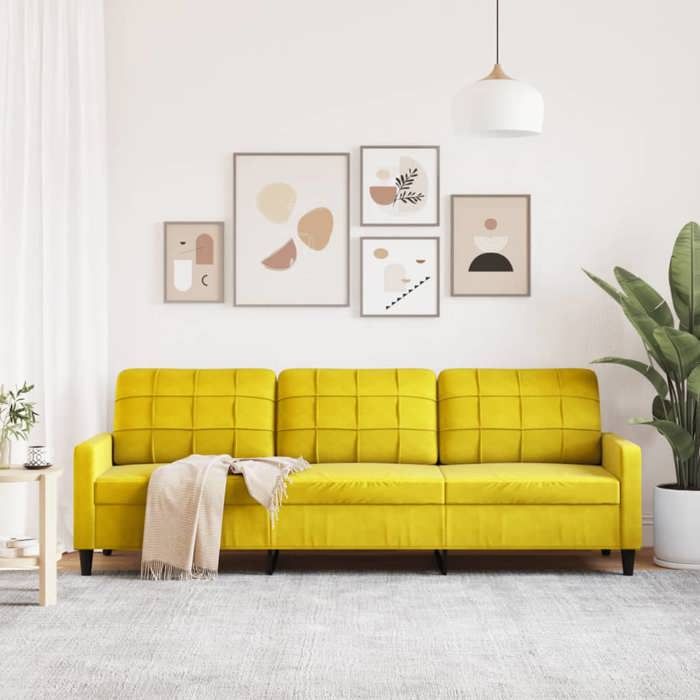 Produit similaire: Sofa droit fixe - Clic Clac Canapé à 3 places - NEUF - Jaune 210 cm Velours CA4493059