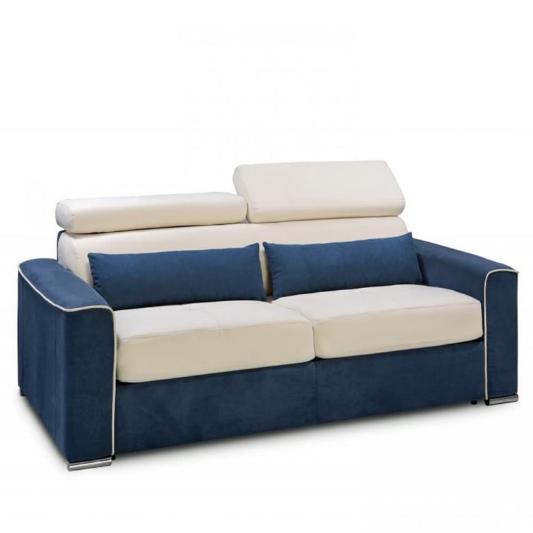 Produit similaire: Canapé convertible EXPRESS CANBERRA 140cm matelas 16cm bicolore microfibre ivoire et bleu cobalt