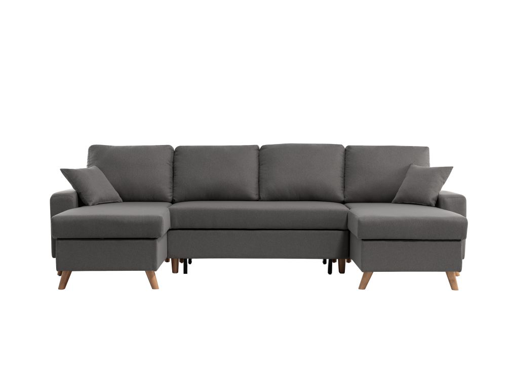 Produit similaire: Canapé d'angle panoramique 6 places MARIA SCANDINAVE convertible en tissu déperlant