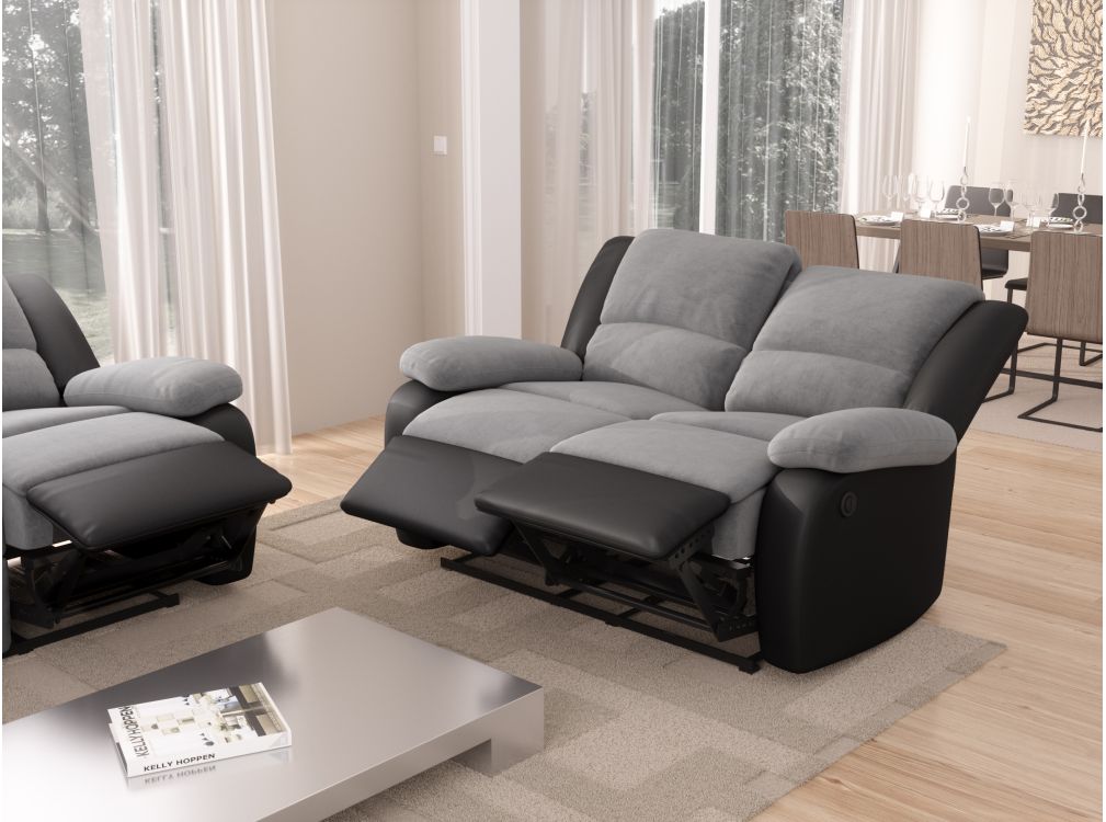 Produit similaire: RELAXXO - Ensemble canapé relax électrique LEO 2 places + fauteuil releveur en microfibre et simili