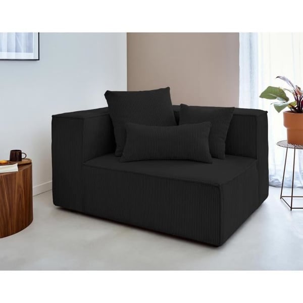 Colombine - Canapé convertible 2 places velours noir
