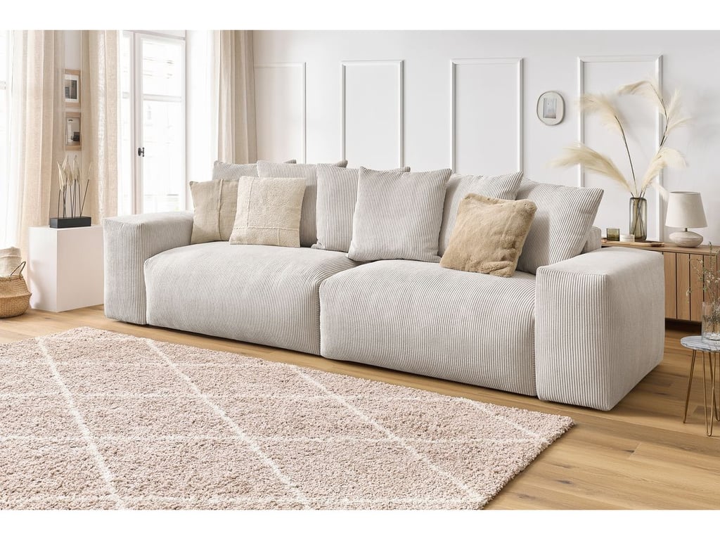 Produit similaire: Canapé droit fixe 4 places VOLTAIRE velours côtelé beige BOBOCHIC