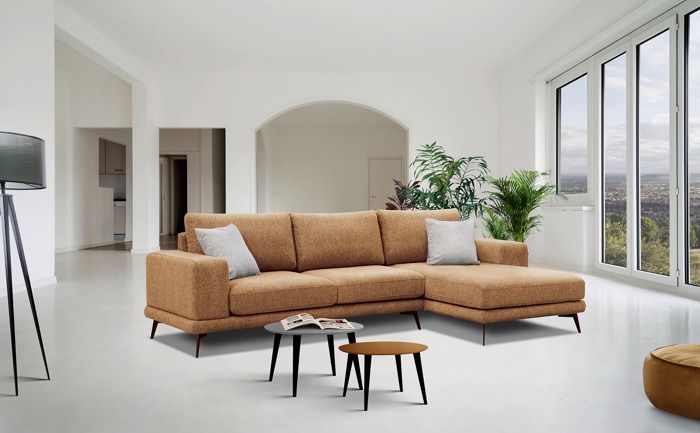 Produit similaire: Canapé d'angle droit, 4 places, MEDIOLANE, Tissu Orange