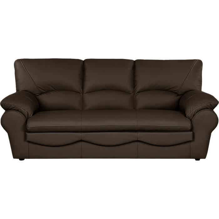 Produit similaire: Canapé 3 places en 100% tout cuir italien vachette OSATIS, couleur cchocolat
