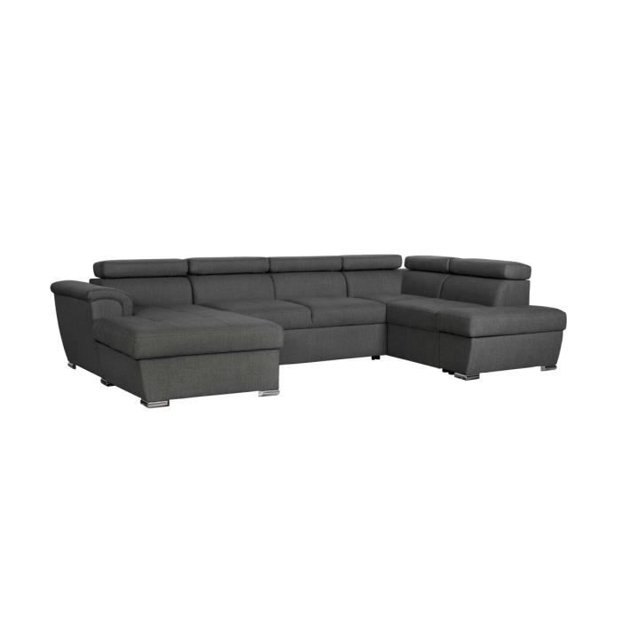 Produit similaire: Canapé panoramique convertible avec 2 coffres PAOLA en tissu - Gris foncé - L320,5 x P188 x H76cm - LOUNGITUDE
