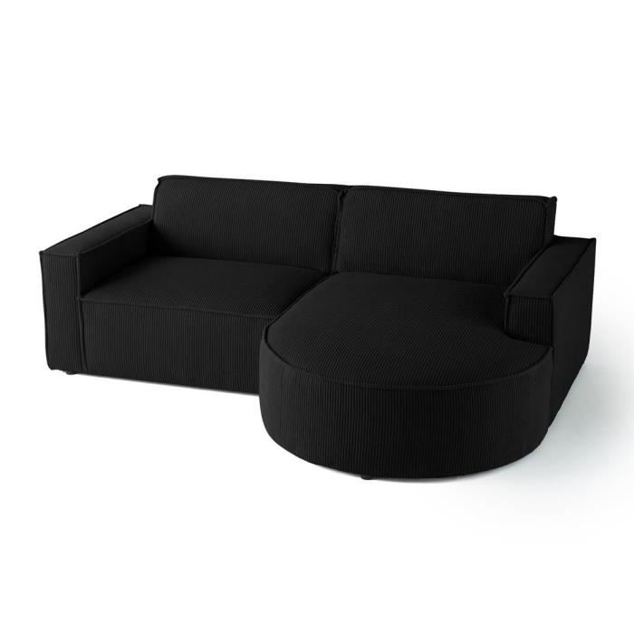 Produit similaire: Spiaggia - canapé d'angle droit - 4 places - en velours côtelé - Noir