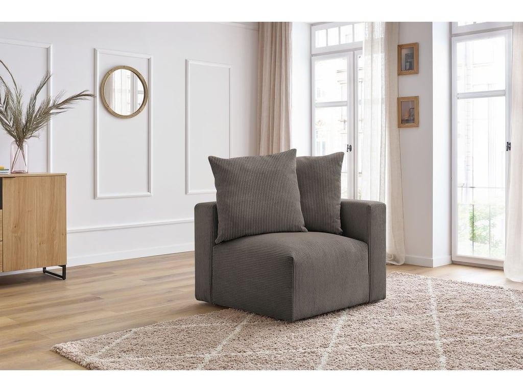Produit similaire: Voltaire angle pour canapé modulable 1 place velours côtelé taupe angle droit