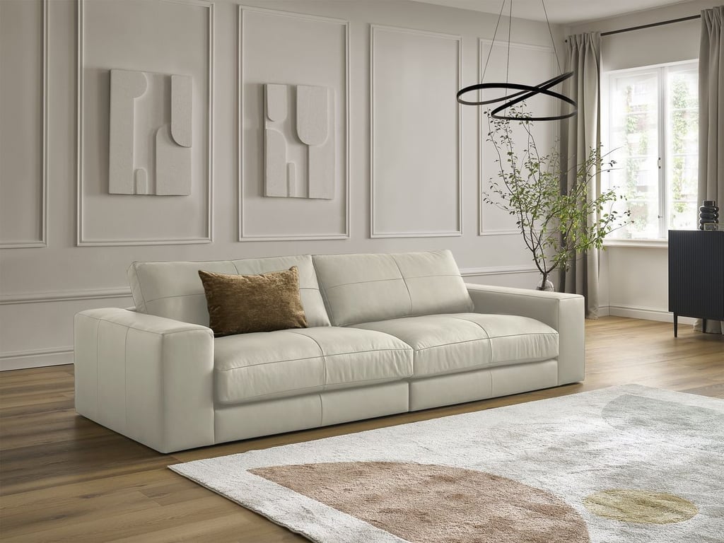 Produit similaire: Canapé droit fixe 3 places LEONARD cuir de vache beige BOBOCHIC