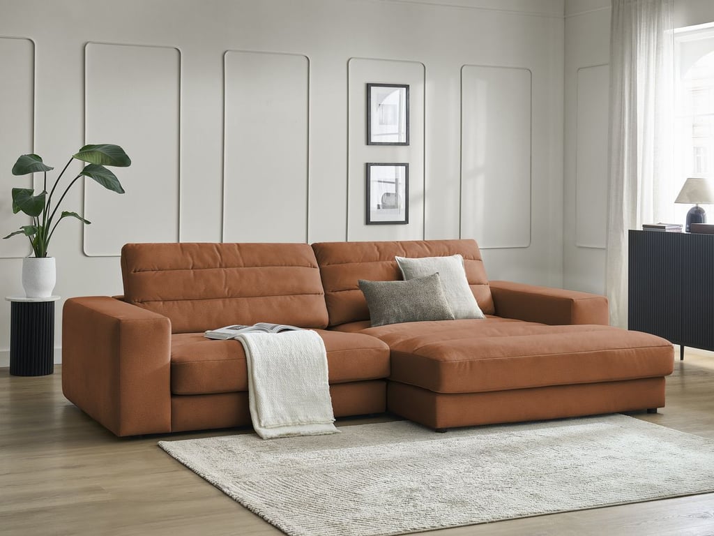 Produit similaire: Canapé d'angle fixe SIERRA velours orange angle droit BOBOCHIC 3 places