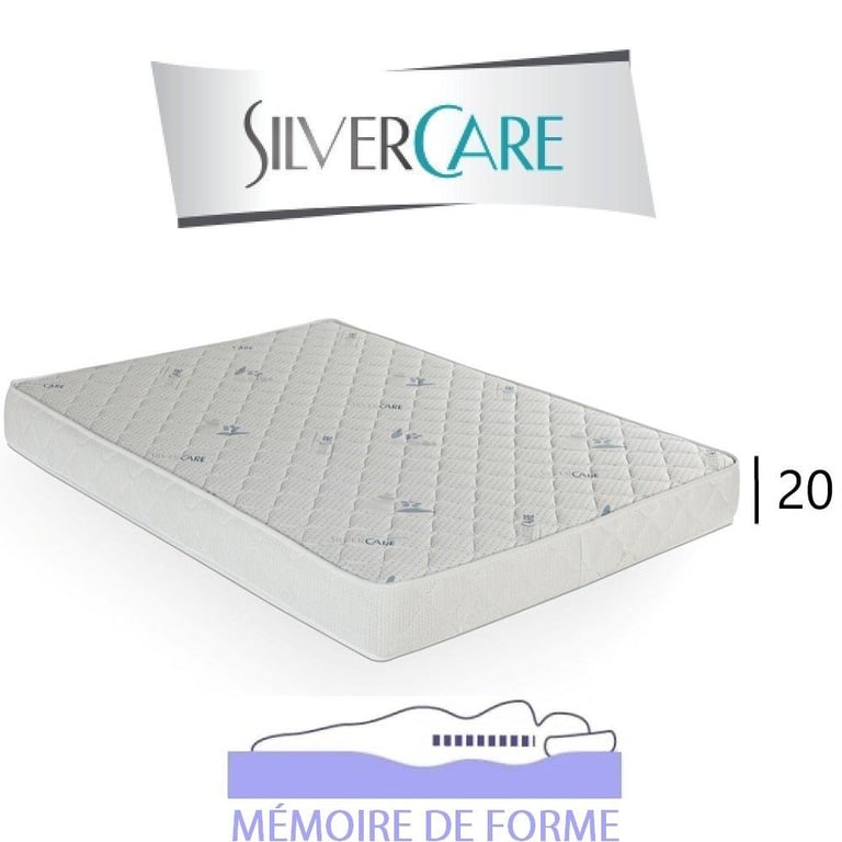 Produit similaire: Matelas à mémoire de forme TEMPO Silvercare épaisseur 20 cm dont 4 cm 50Kg/m3 compatibLe canapé express express 140 cm