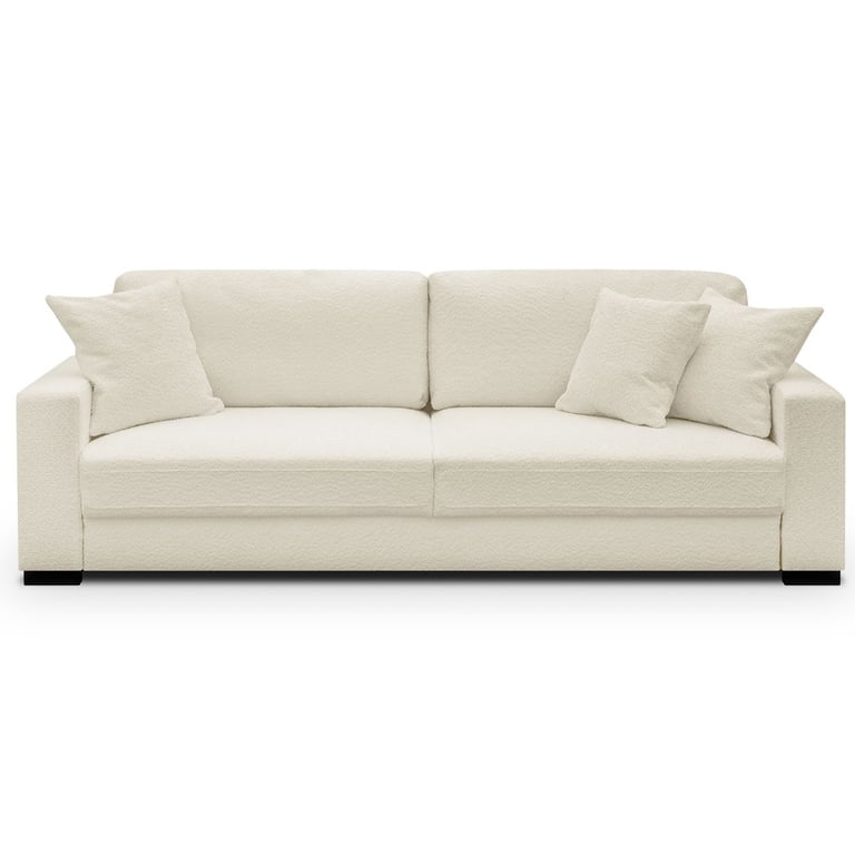 Produit similaire: Canapé convertible 3 places en tissu bouclette beige