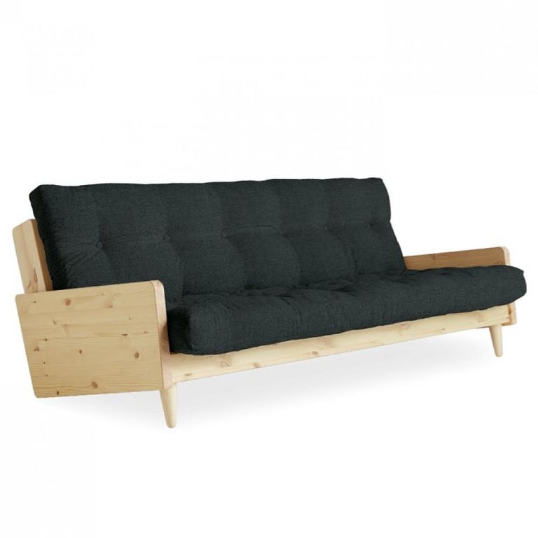 Produit similaire: Canapé 3 places convertible INDIE style scandinave futon gris ardoise couchage 130*190 cm.