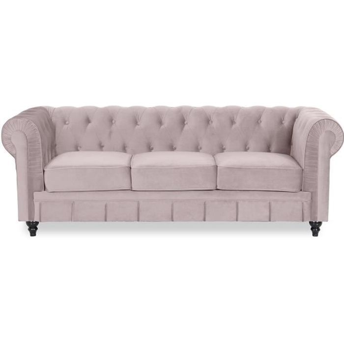 Produit similaire: Canapé Chesterfield Velours 3 Places Altesse Taupe - Classique - Intemporel - Tissu