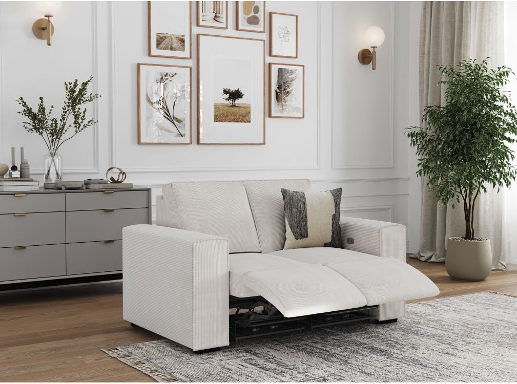 Produit similaire: Canapé de relaxation électrique CHARLINE 2 places en velours côtelé