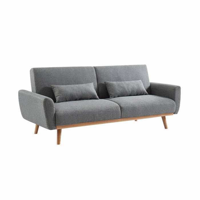 Produit similaire: Canapé convertible design en tissu - Oskar - 2 - 3 places scandinave droit avec pieds bois